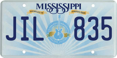MS license plate JIL835