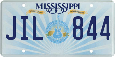 MS license plate JIL844