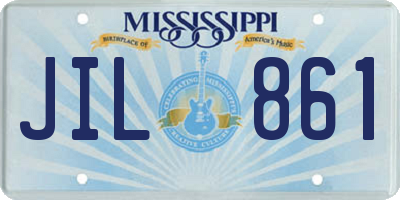 MS license plate JIL861