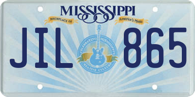 MS license plate JIL865