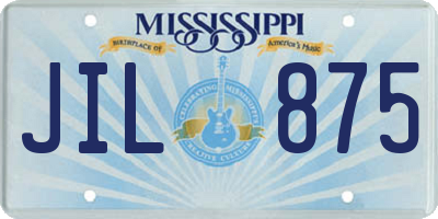 MS license plate JIL875