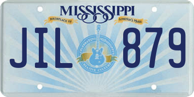 MS license plate JIL879