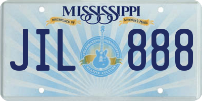 MS license plate JIL888