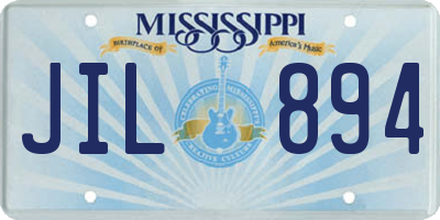 MS license plate JIL894