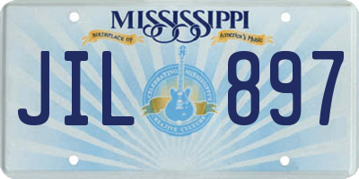 MS license plate JIL897
