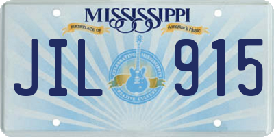 MS license plate JIL915