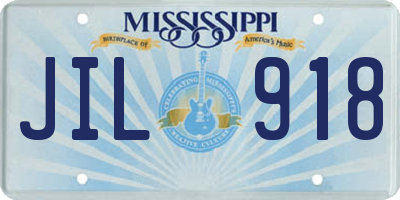 MS license plate JIL918