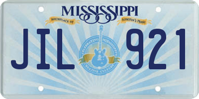 MS license plate JIL921