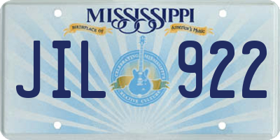 MS license plate JIL922