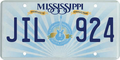 MS license plate JIL924