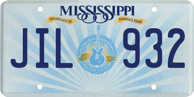 MS license plate JIL932