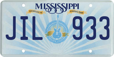 MS license plate JIL933