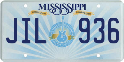 MS license plate JIL936