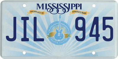 MS license plate JIL945