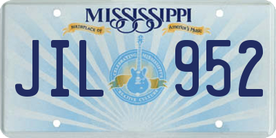 MS license plate JIL952