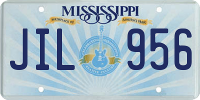 MS license plate JIL956