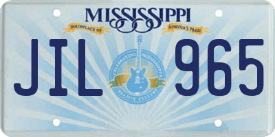 MS license plate JIL965