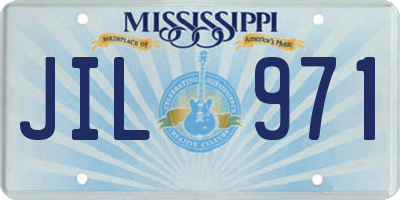MS license plate JIL971
