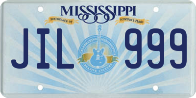MS license plate JIL999