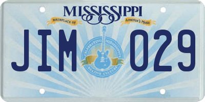 MS license plate JIM029
