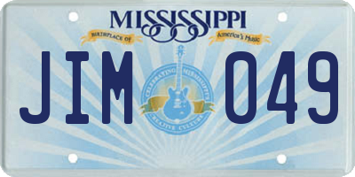 MS license plate JIM049