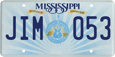 MS license plate JIM053