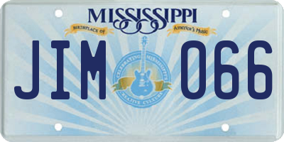 MS license plate JIM066