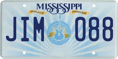 MS license plate JIM088
