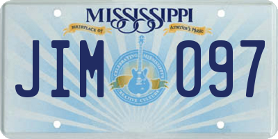 MS license plate JIM097