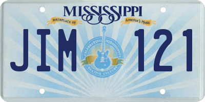 MS license plate JIM121