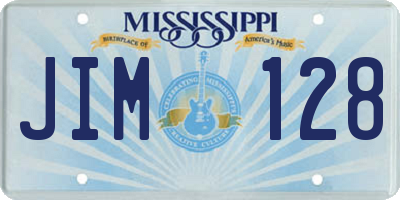 MS license plate JIM128