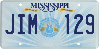 MS license plate JIM129