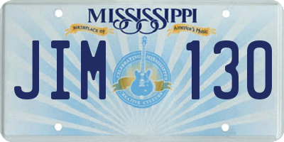 MS license plate JIM130