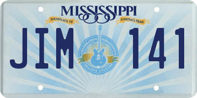 MS license plate JIM141