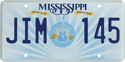 MS license plate JIM145