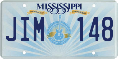 MS license plate JIM148