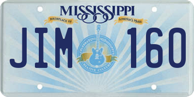 MS license plate JIM160