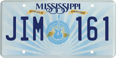 MS license plate JIM161