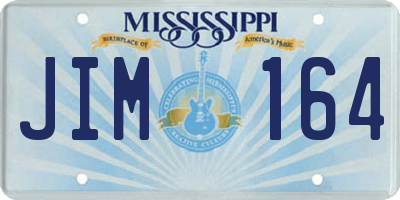 MS license plate JIM164