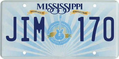 MS license plate JIM170