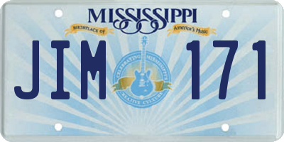MS license plate JIM171