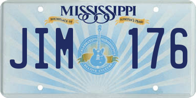 MS license plate JIM176