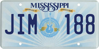 MS license plate JIM188