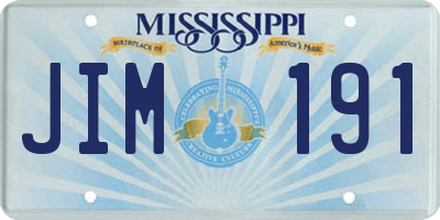 MS license plate JIM191
