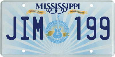 MS license plate JIM199