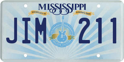 MS license plate JIM211