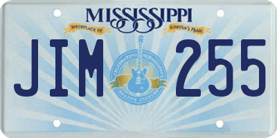 MS license plate JIM255