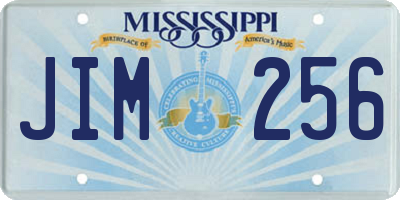 MS license plate JIM256