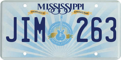 MS license plate JIM263