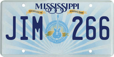 MS license plate JIM266